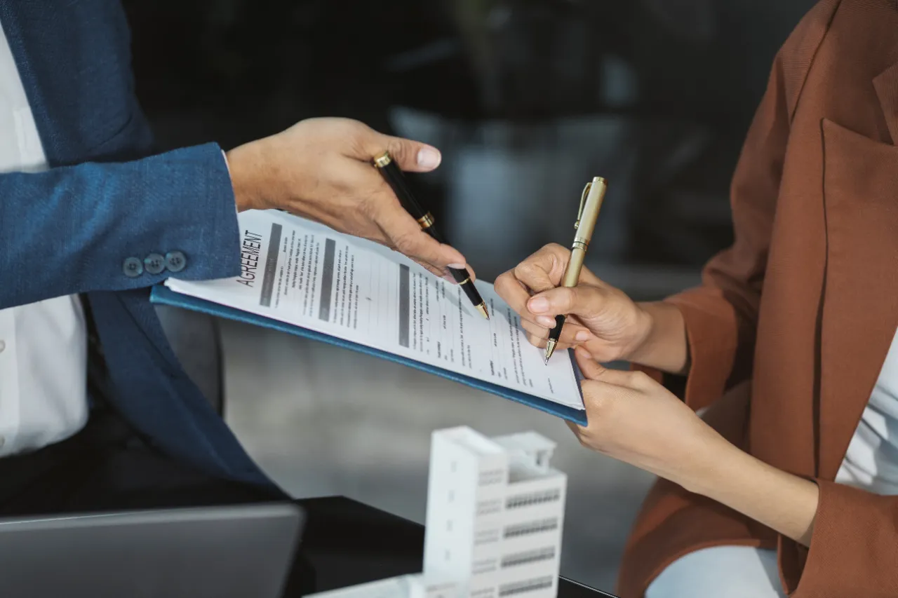 Business registration paperwork signed in Connecticut